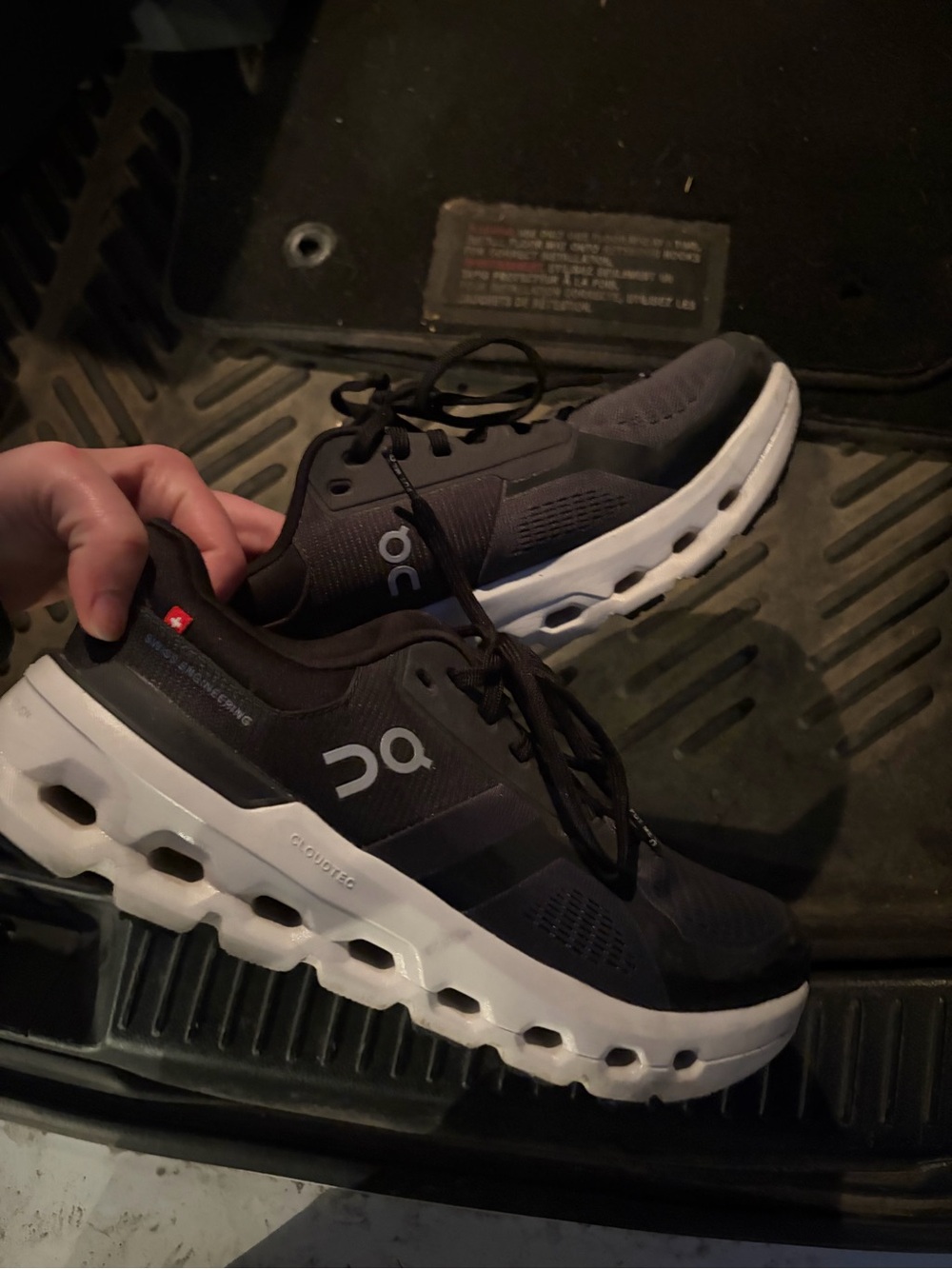 On Running Women’s Black and White CloudTec Athlete Sneakers